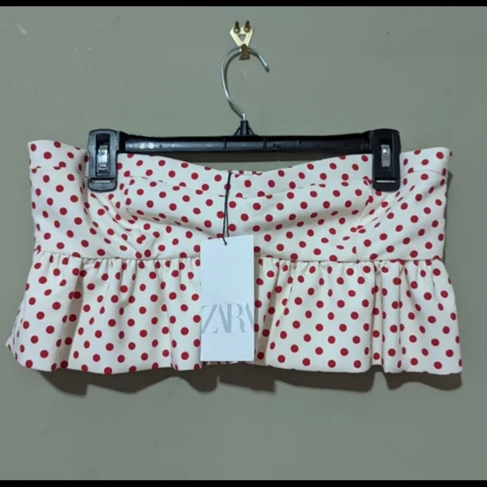NWT Zara polka dot crop top